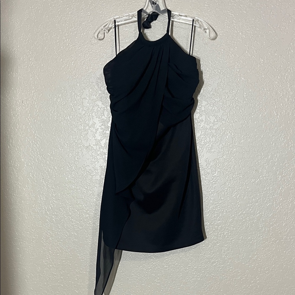 Thalia Sodi Asymmetrical Black Dress